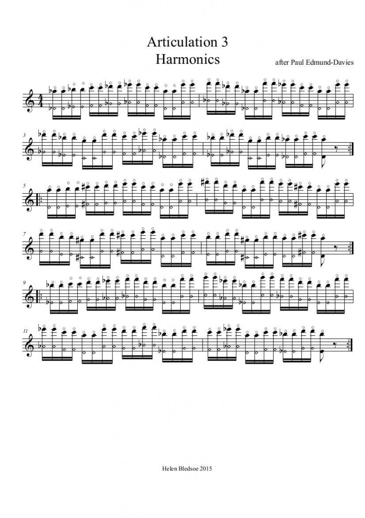 Harmonic Exercises, with Articulation too! Helen Bledsoe, Flutist